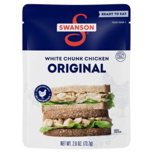 Swanson® Original White Chunk Fully Cooked Chicken, 2.6 OZ Pouch (Case of 12)
