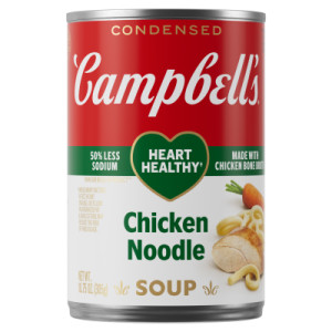 Campbell’s® Condensed Heart Healthy Chicken Noodle Soup, 10.75 oz Can (12 Pack)
