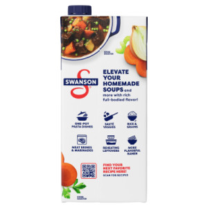 Straightbackimage for Swanson® 100% Natural Lower Sodium Beef Broth, 32 oz Carton (12 Pack)
