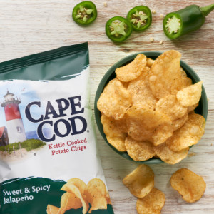 Styledimage for Cape Cod Potato Chips, Sweet and Spicy Jalapeno Kettle Chips, 2 Oz