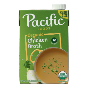 Pacific Foods® Organic Free Range Chicken Broth, 48 oz Carton (Case of 8)