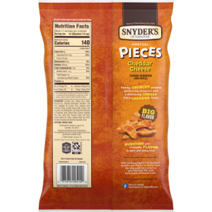 Straightbackimage for Snyder’s of Hanover Pretzel Pieces, Cheddar Cheese, 11.25 Oz