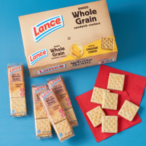 Styledimage for Cheddar Cheese Crackers with Whole Grain