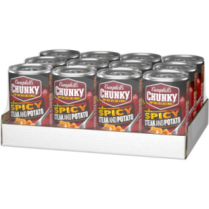 Closecaseimage for Campbell’s® Chunky® Soup, Spicy Steak and Potato Soup, 18.8 oz Can (Case of 12)