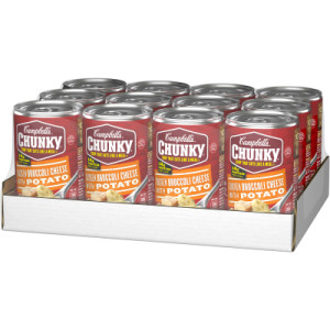 Closecaseimage for Campbell’s® Chunky® Soup, Chicken Broccoli Cheese Soup, 18.8 Oz Can (Case of 12)