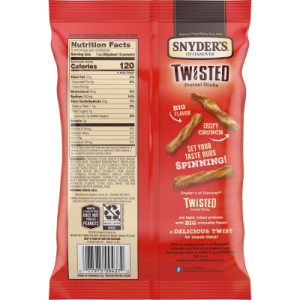 Straightbackimage for Snyder’s of Hanover, Seasoned Twisted Pretzel Sticks, 5 Oz Bag