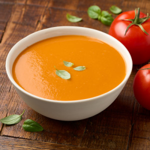 Styledimage for Pacific Foods® Organic Tomato Basil Soup, Plant Based, 32 oz Carton (Case of 12)