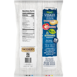 Straightbackimage for Eatsmart Snacks Garden Veggie Sticks with Potato Tomato & Spinach, 7 Oz Bag