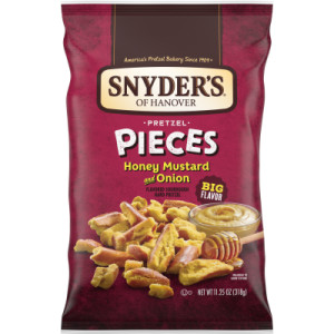 Snyder’s of Hanover Pretzel Pieces, Honey Mustard and Onion, 11.25 Oz