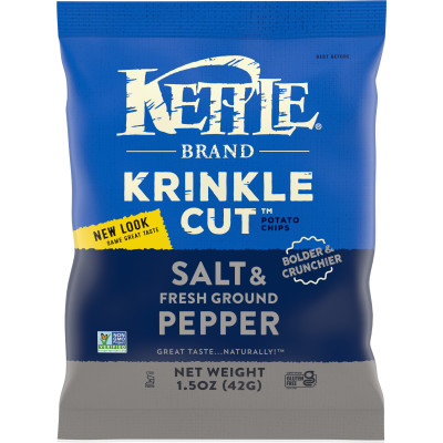 Krinkle Cut Salt and Fresh Ground Pepper Kettle Potato Chips