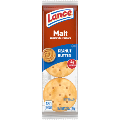 Malt with Peanut Butter Sandwich Crackers
