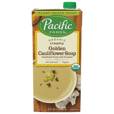 Organic Creamy Golden Cauliflower Soup