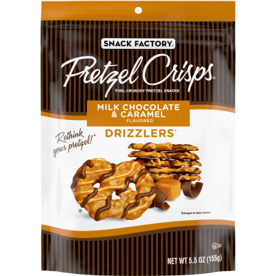 Milk Chocolate & Caramel Drizzled Pretzel Crisps
Milk Chocolate & Caramel Drizzled Pretzel Crisps