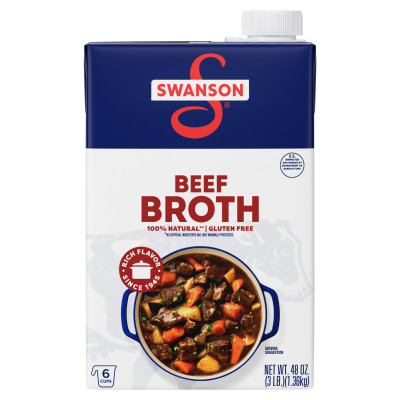 Swanson® 100% Natural Beef Broth, 48 oz Carton (8 Pack)
