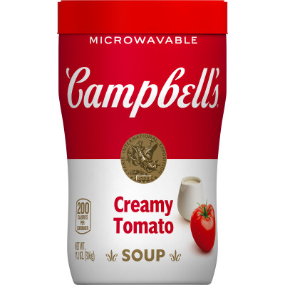 Campbell’s® Sipping Soup, Creamy Tomato Soup, 11.1 Oz Microwavable Cup (Case of 8)