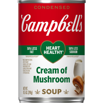 Campbell’s® Condensed Heart Healthy Cream of Mushroom Soup, 10.5 Ounce Can