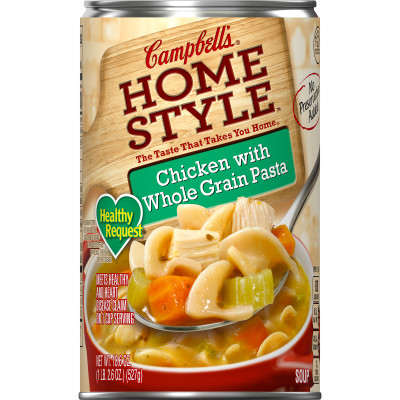 Homestyle Healthy Request Soup, Chicken Soup with Whole Grain Pasta