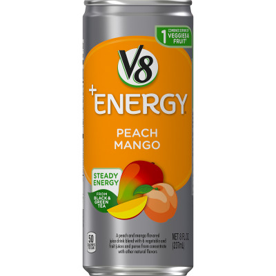 Healthy Energy Drink, Natural Energy from Tea, Peach Mango