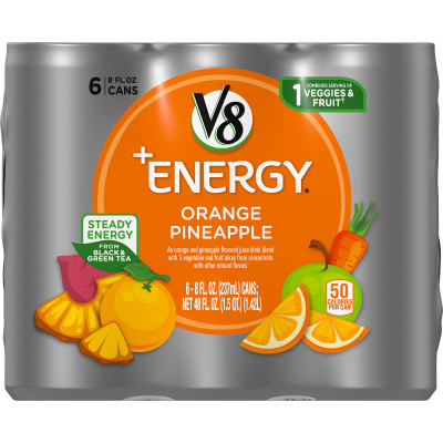Healthy Energy Drink, Natural Energy from Tea, Orange Pineapple