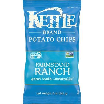 Kettle Brand Potato Chips, Farmstand Ranch Kettle Chips, 5 Oz