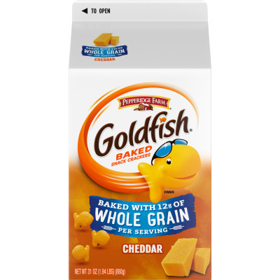 Pepperidge Farm® Goldfish Baked Snack Crackers Baked with Whole Grain Cheddar Cheese