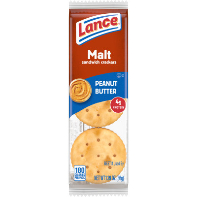 Malt with Peanut Butter Sandwich Crackers