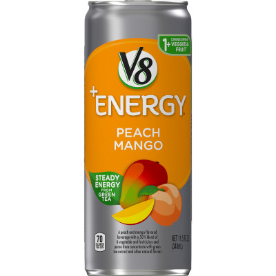 Healthy Energy Drink, Natural Energy from Tea, Peach Mango