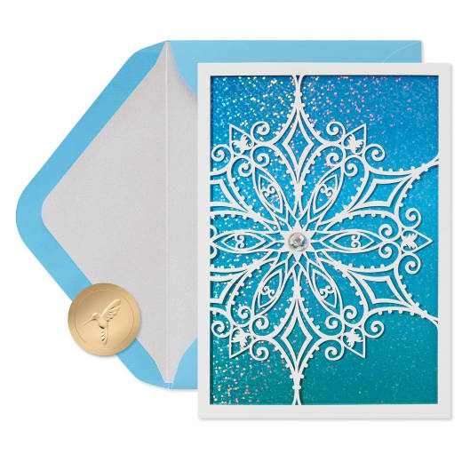 Best Wishes Christmas Boxed Cards with Envelopes, 8-Count