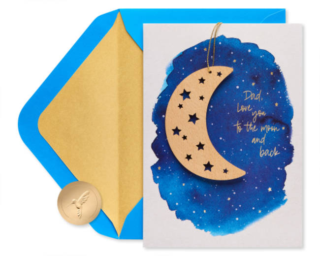 To the Moon and Back Birthday Greeting Card for Dad