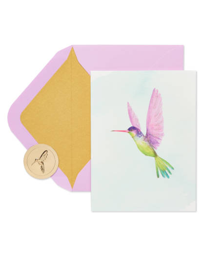 Hummingbird Birthday Greeting Card