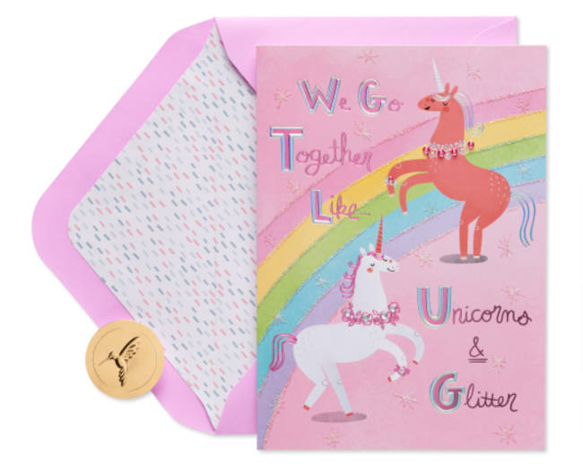 Unicorns Friendship Greeting Card