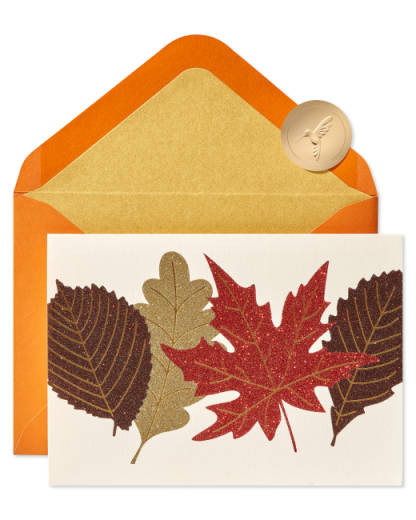 Fall Leaves Thanksgiving Greeting Card