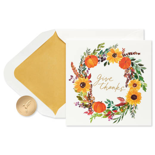 Give Thanks Thanksgiving Greeting Card