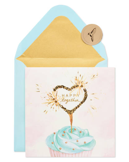 Heart Cupcake Bridal Shower Greeting Card