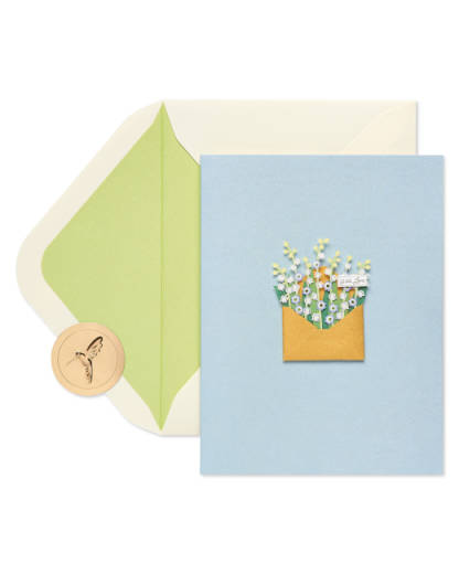 Flowers Friendship Blank Greeting Card