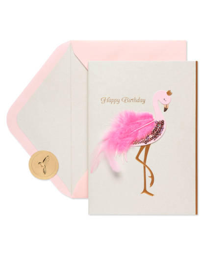 Flamingo Birthday Greeting Card