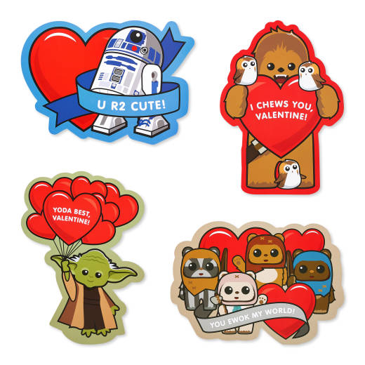 Star Wars Blank Valentines Day Cards and  Stickers for Kids, 20-Count Image