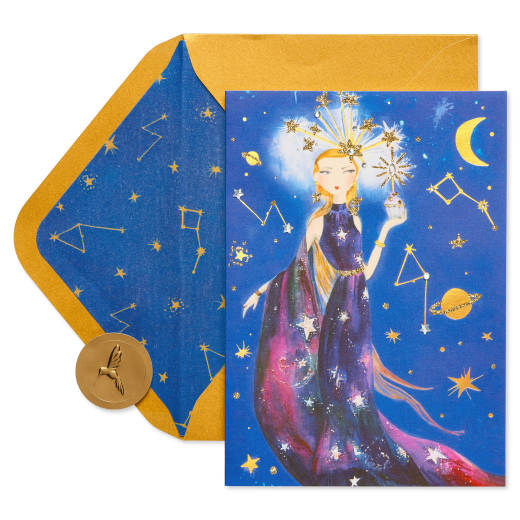 Celestial Girl Birthday Greeting Card