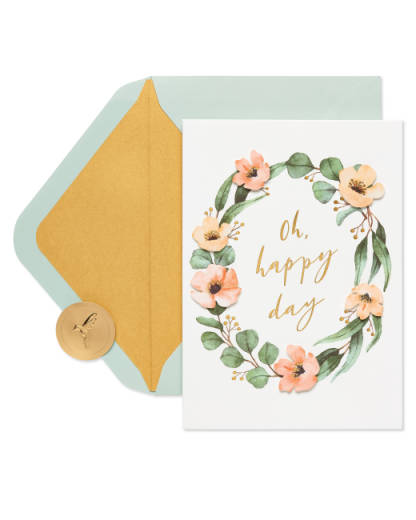 Happy Day Bridal Shower Greeting Card