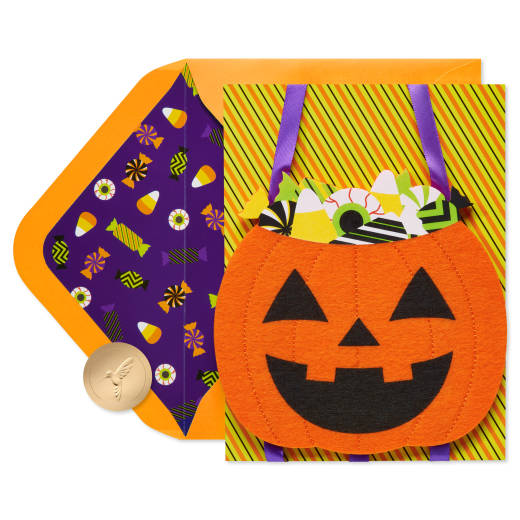 Candy Bucket Halloween Greeting Card