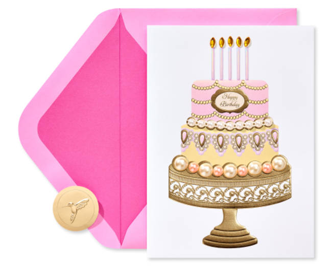 Gem Hummingbird Birthday Greeting Card