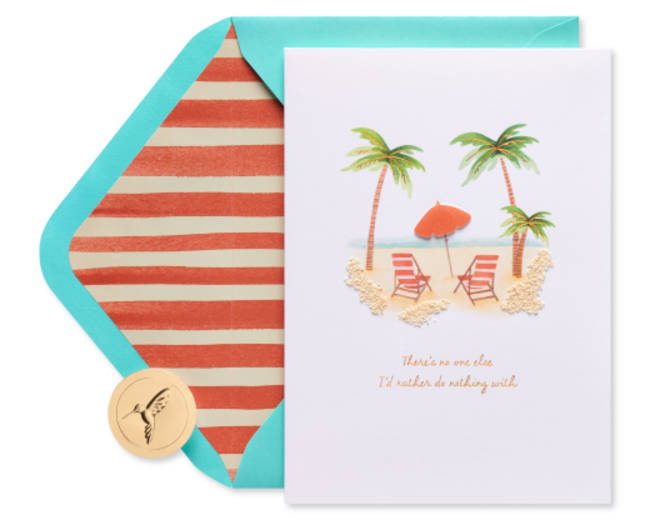 Beach Blank Romantic Greeting Card