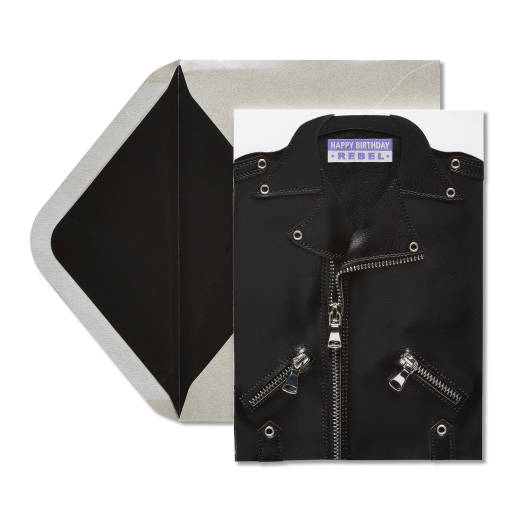 Leather Jacket Birthday Greeting Card