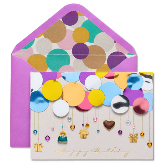 Layers of Balloons Birthday Greeting Card