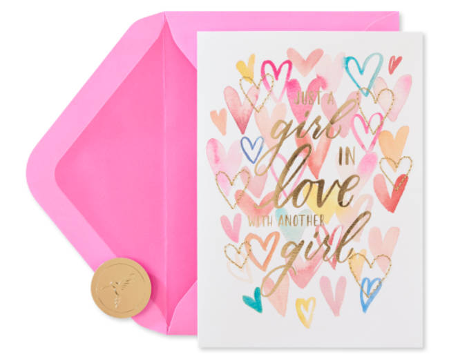 In Love Girls Anniversary Greeting Card