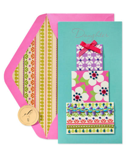 Fabric Gifts Birthday Greeting Card