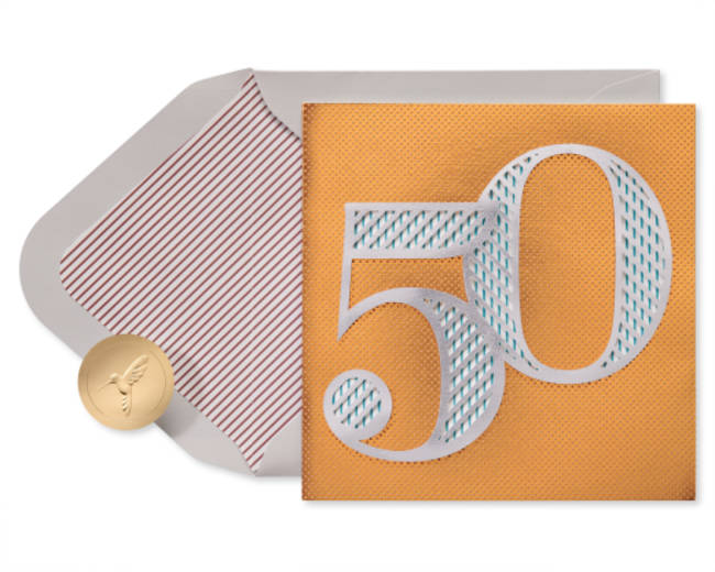 50 Looks Amazing On You 50th Birthday Greeting Card