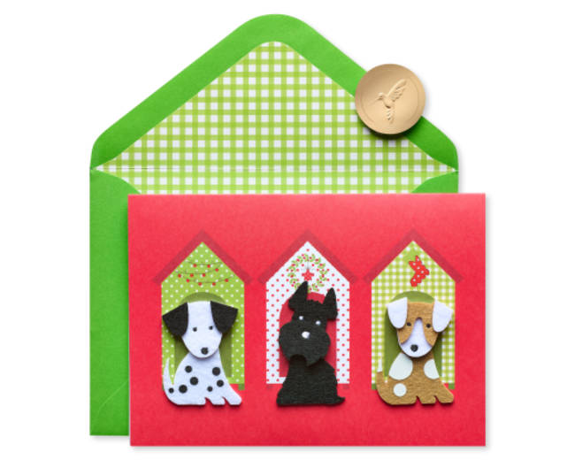 Dog Houses Christmas Greeting Card