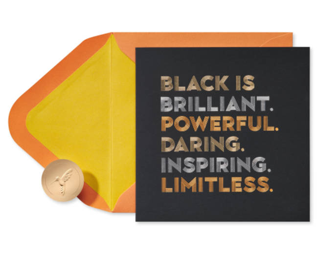 Black is Brilliant Blank Greeting Card