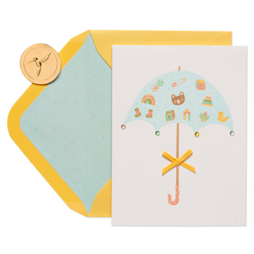 Umbrella Baby Shower Greeting Card